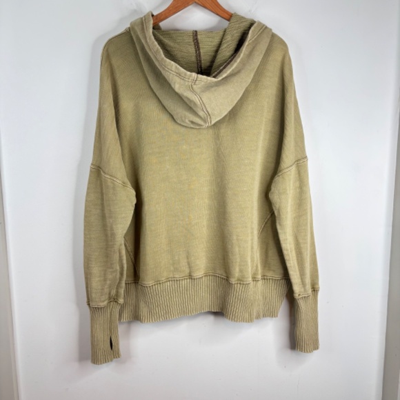 Free People FP Movement Honey Dove Pullover Hoodie L Army Olive Green Oversized - Picture 8 of 15